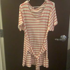 Red and white striped shirt